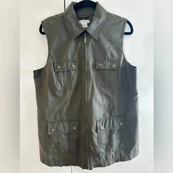 Liz Claiborne Vest full zip green size 1X - Picture 1 of 11